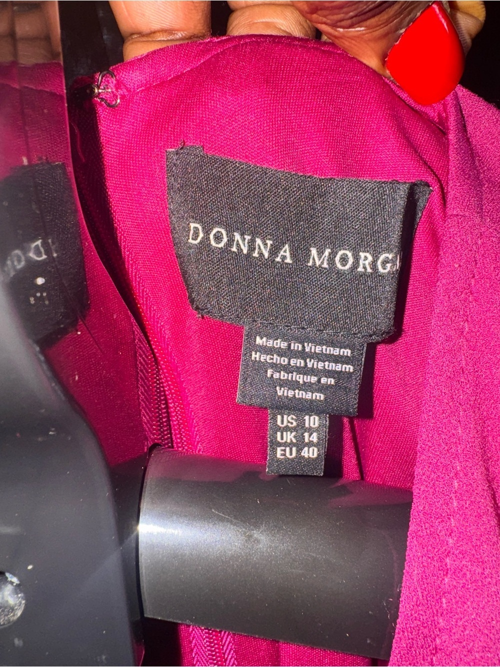 Donna Morgan Magenta Pink Long Sleeve Career Sheath Dress NWT - Picture 2 of 5